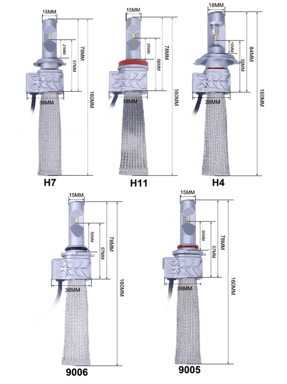 TC-X 12V H11 светодиодный H7 H4 H1 H8 автомобильные лампы для передних фар H16(ЕС) PSX26W P13W светодиодный авто лампы 9005 HB3 9006 HB4 Luxeon зэс чип автомобилей