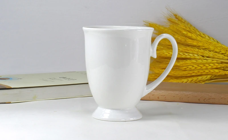 300ML. plain whitebone china coffee mug porcelain tumbler for tea ceramic cup taza cafe thermo couple | Дом и сад