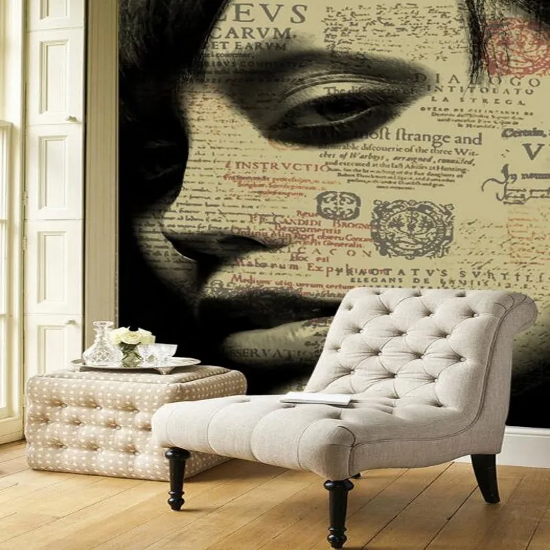 Фото обои Европа современный простой дизайн черно белый ТВ фон пользовательские