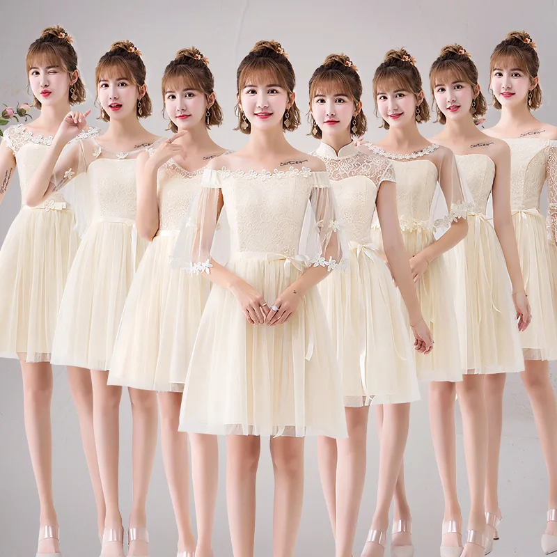 Сладкие воспоминания короткое розовое платье подружки невесты гостей сестры