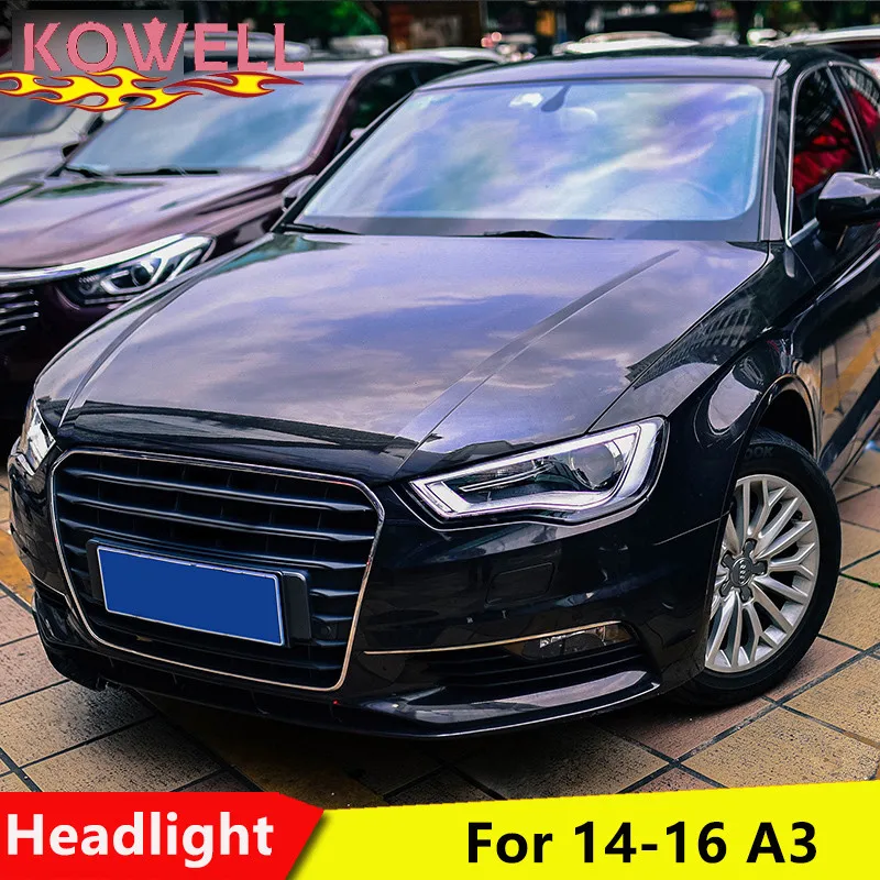 Стайлинг автомобиля KOWELL для AUDI A3 фары 2014 2016 передняя светодиодная фара DRL