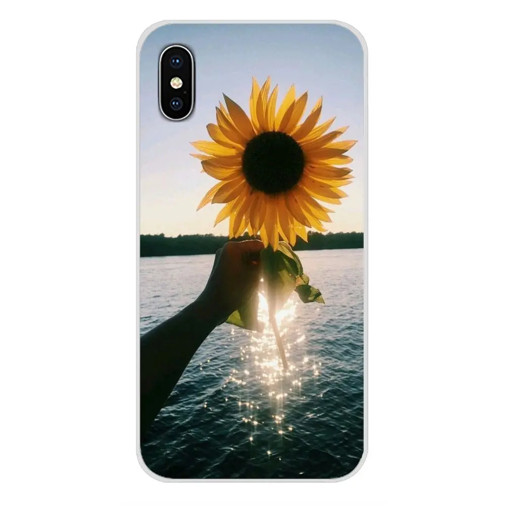 Подсолнух желтый цветок для Samsung Galaxy A5 A6S A7 A8 A9S Star J4 J6 J7 J8 Prime Plus 2018 аксессуары чехлы