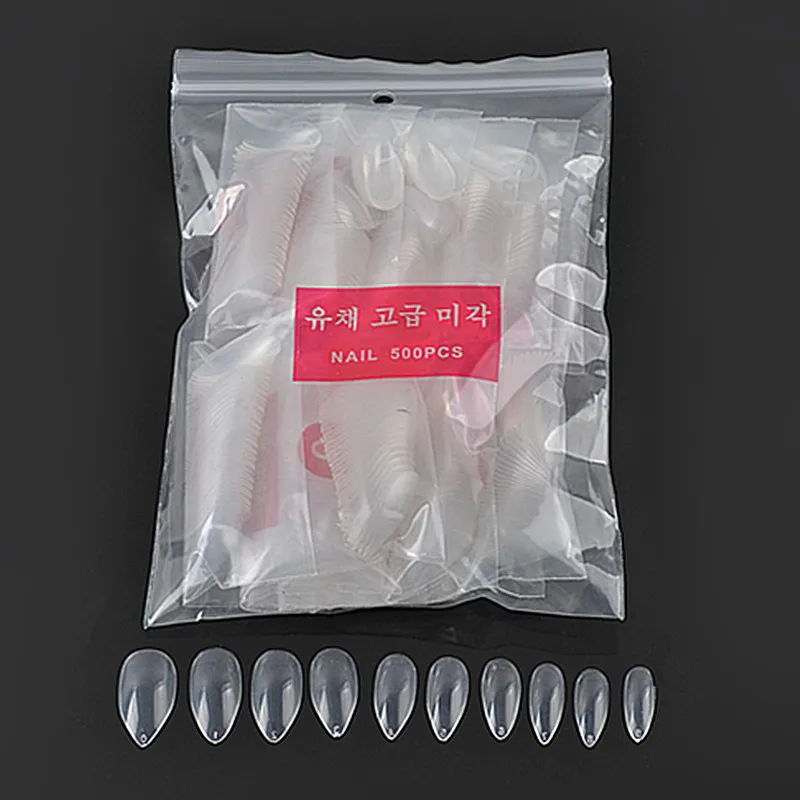 500 шт. накладные ногти на шпильке с полным покрытием|fake nails art tips|full cover nail tipsnail tips |