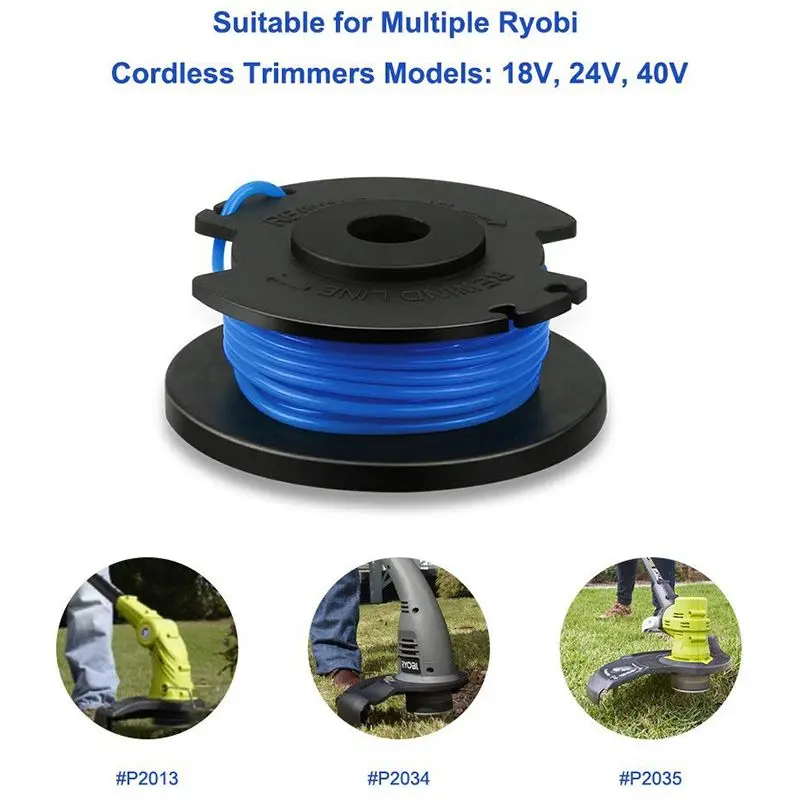 Сменная катушка для триммеров Ryobi 0 065 дюймовые сменные катушки 18 V 24V и 40V