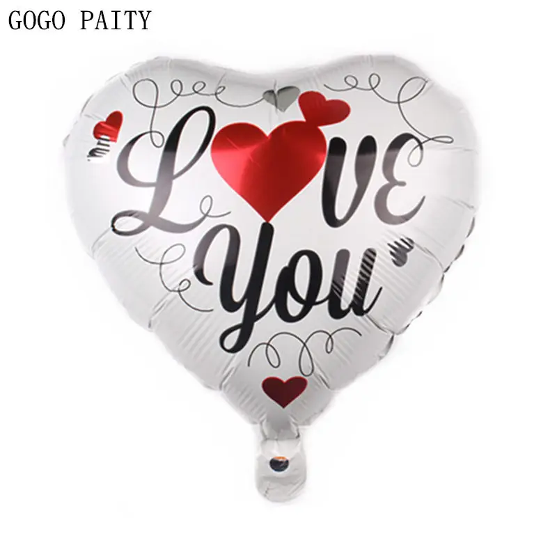 GOGO PAITY Новый 18 дюймовый алюминиевый шар в форме сердца love you для свадебной