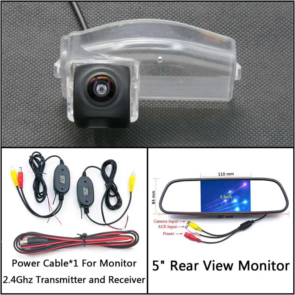C Wireless 5 inch M 175 градусов HD камера заднего вида Камера для Mazda 3 2004 2005 2006 2007 2008 2009 2010 2011 2012 2013 Mazda 2 2011 2012 2013 автомобиля - Название цвета: C Wireless 5 inch M