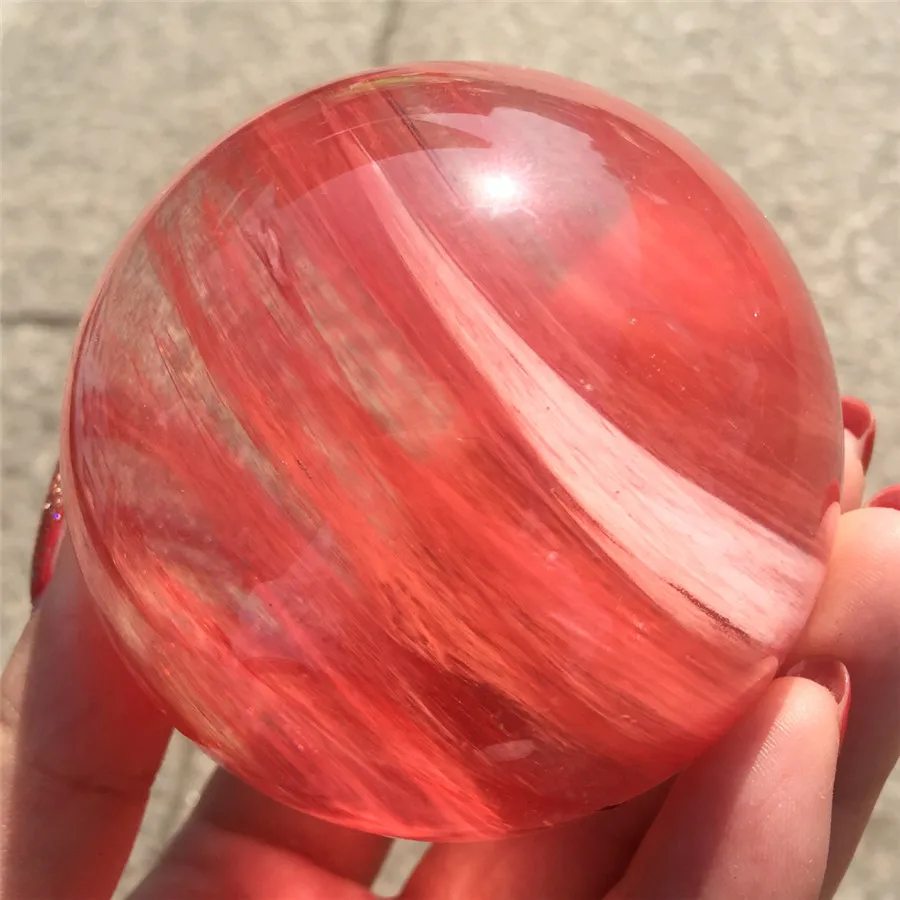 

Natural red melting ball feng shui town home furnishing articles furnishing articles prosperous wealth of wealth 1pcs