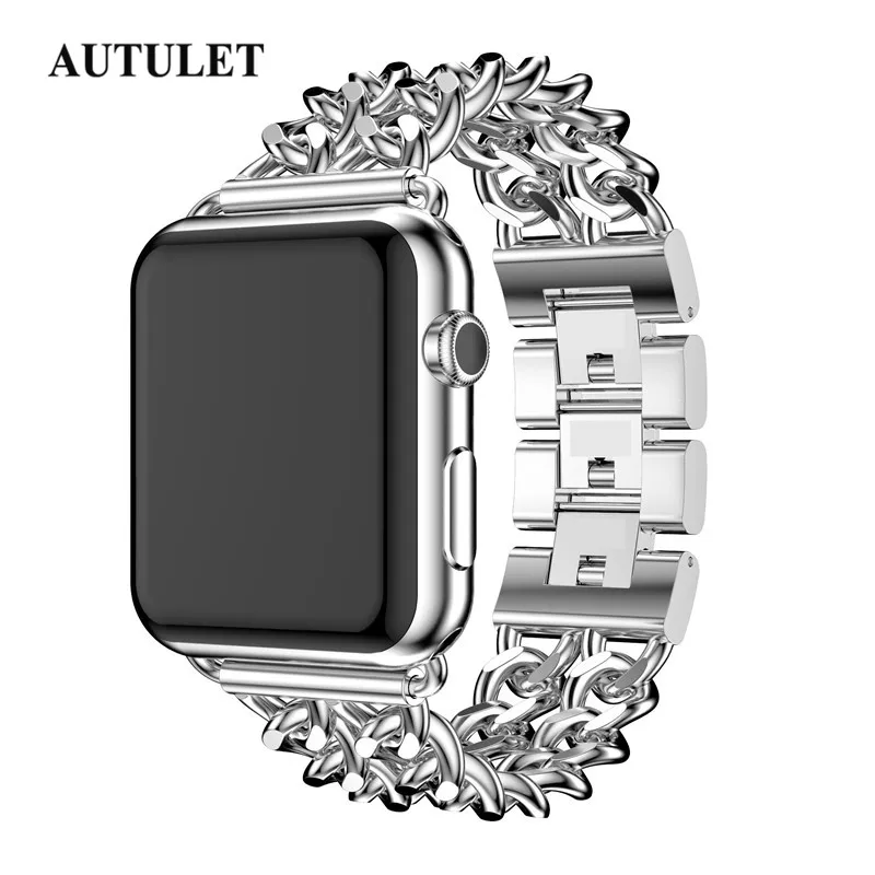 38 мм 42 Apple watch ремешок из нержавеющей стали ремни Мужчины