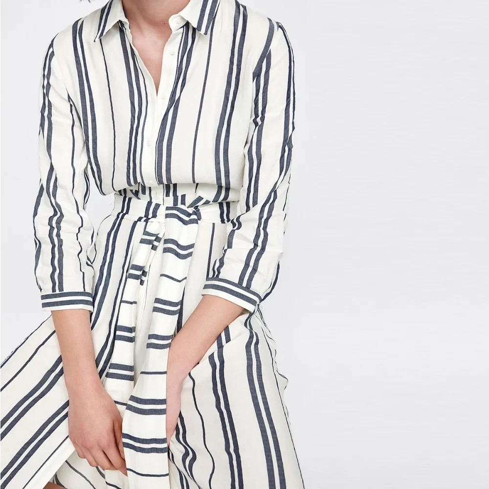 Модные женские полосатые простые ремешки темперамент коммутируют OL дамы рубашки