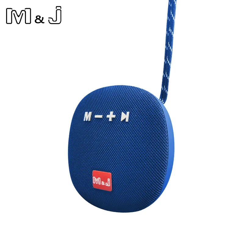Синий M& J беспроводной портативный Bluetooth динамик Водонепроницаемый мини стерео музыкальная Колонка открытый Handfree громкий динамик Suppot TF/SD карта - Цвет: Синий