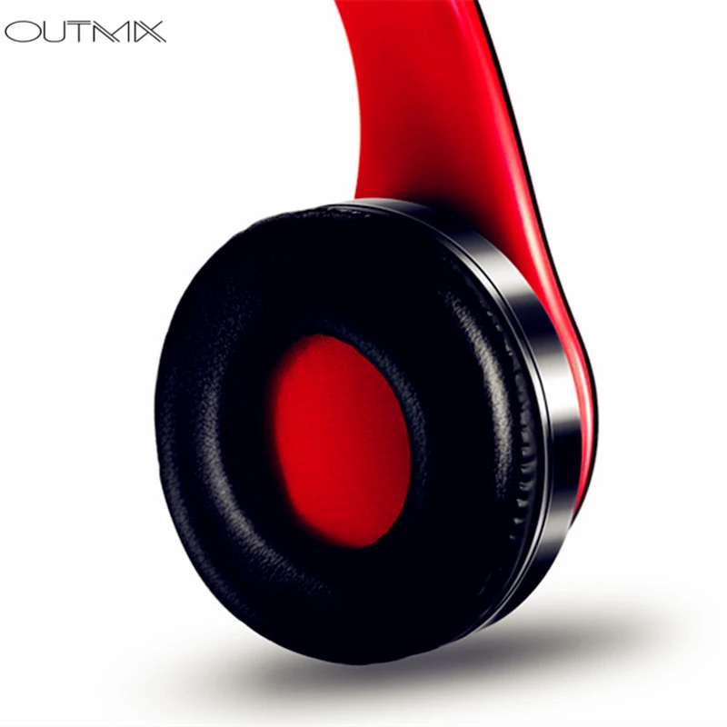 

OUTMIX earphone Bluetooth Headphones Over Ear Stereo Wireless Headset Soft Leather Earmuffs Built-in Mic for PC/Cell Phones/TV