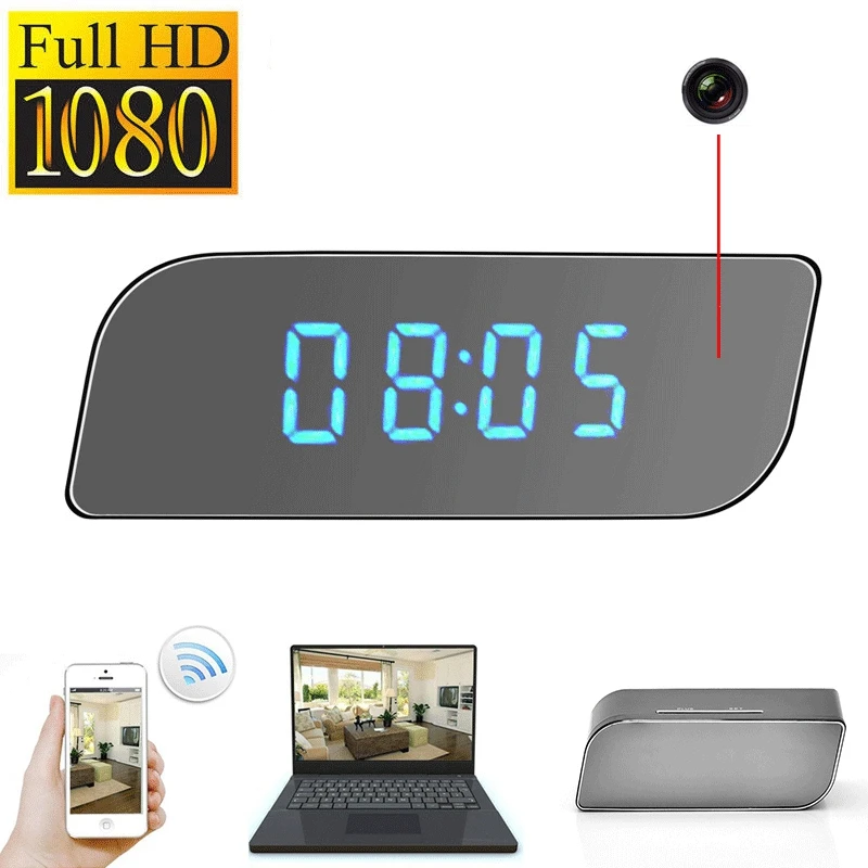 Новинка 1080P мини камера заднего вида Беспроводная няня часы IP HD P2P ночного видения
