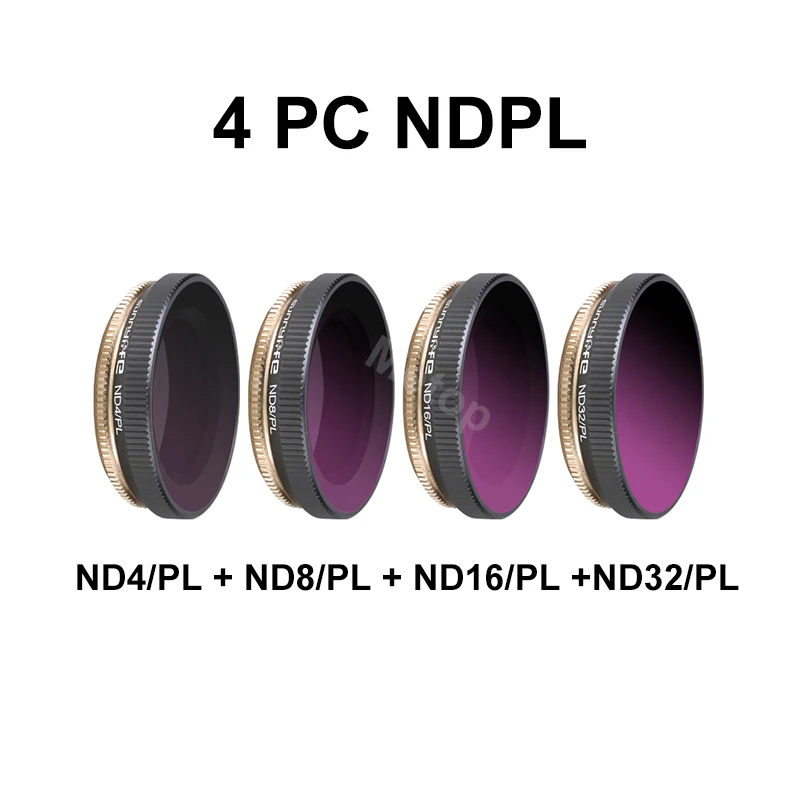 4 PC ND PL Фильтры для камеры OSMO Action CPL/ND4/ND8/ND16/ND32 PL круговой поляризатор фильтр для DJI OSMO Acessories - Цвет: 4 PC ND PL