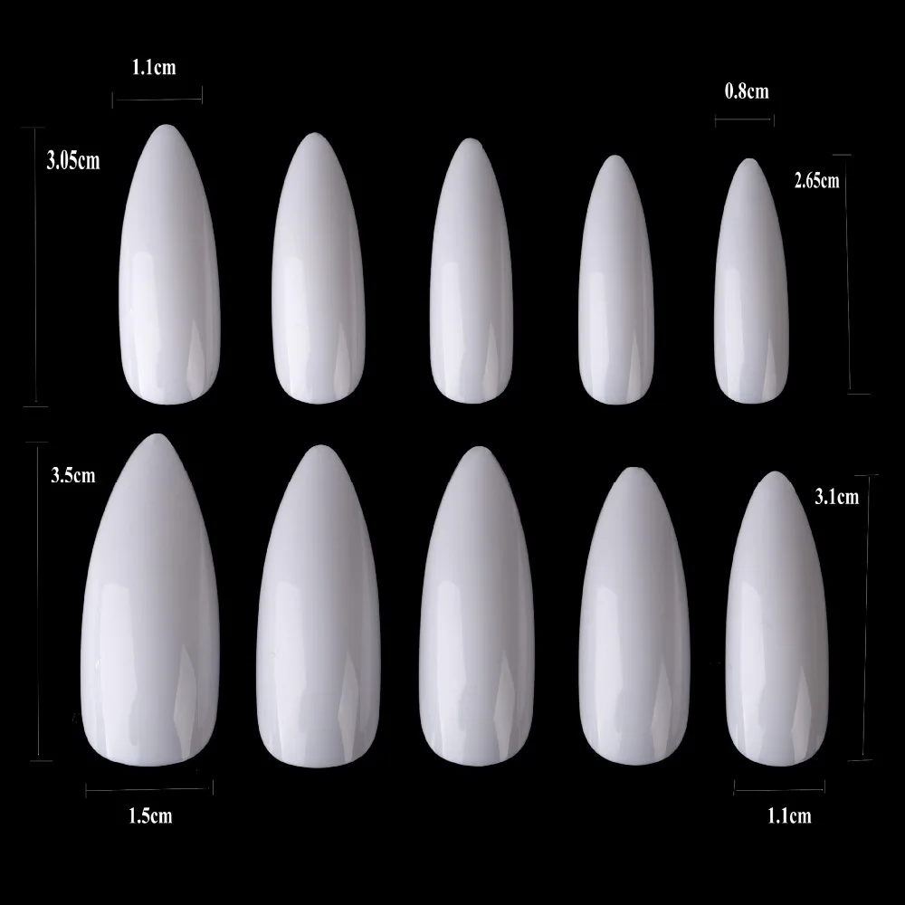 Mybormula 100 шт./кор. искусственные ногти длинные шпильки острый конец акриловое