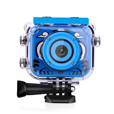 Blue Новая детская камера 2,0 дюймов lcd HD цифровая камера детский лучший подарок 1080P видеокамера со спортивным водонепроницаемым комплектом - Цвет: Blue