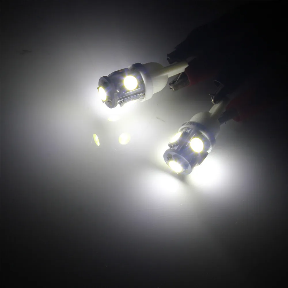 ANGRONG 2X W5W 194 T10 5 SMD 5050 Светодиодные белые светильник пы с клиновидным цоколем 12 В
