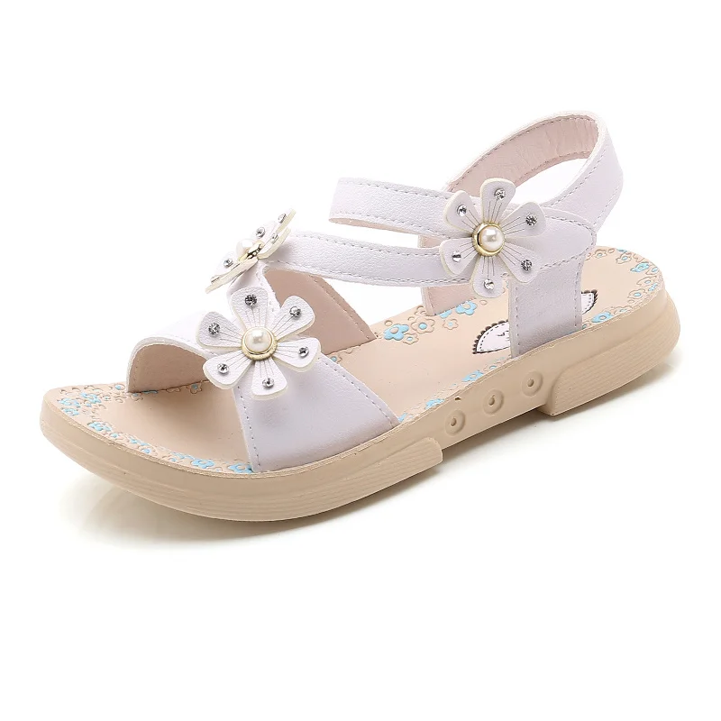 Mukadragon принцессы сандалии для девочек кожаные ботинки детей пляжная обувь цветок
