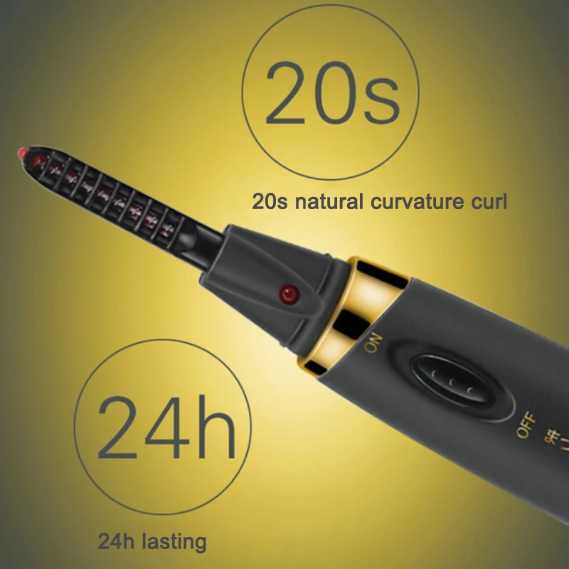 Портативная электрическая щетка для завивки ресниц с подогревом долговечная хит