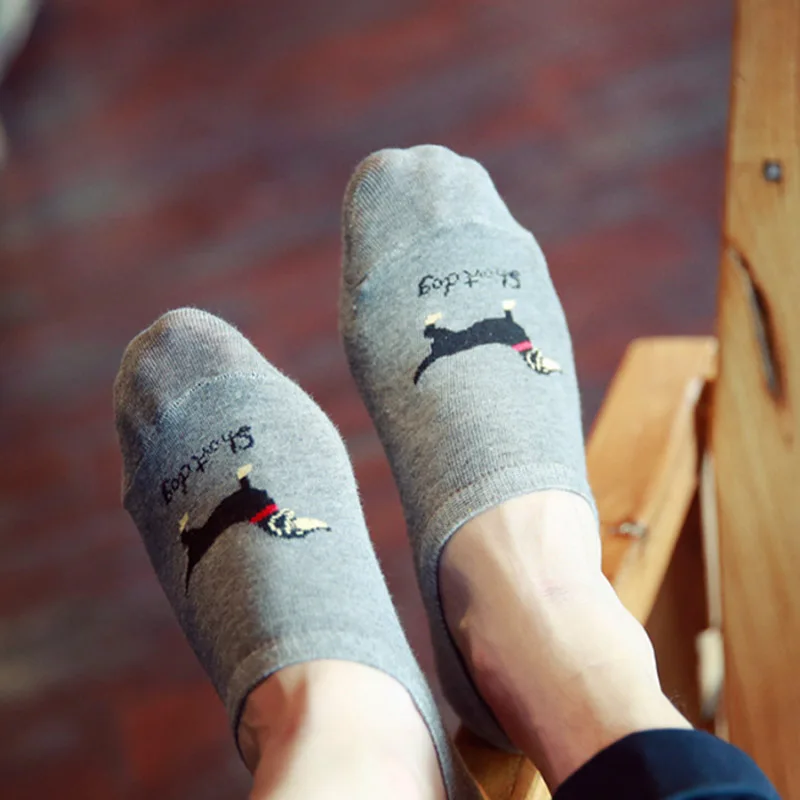 Новинка 1 пара Нескользящие мужские хлопчатобумажные носки силиконовые дышащие