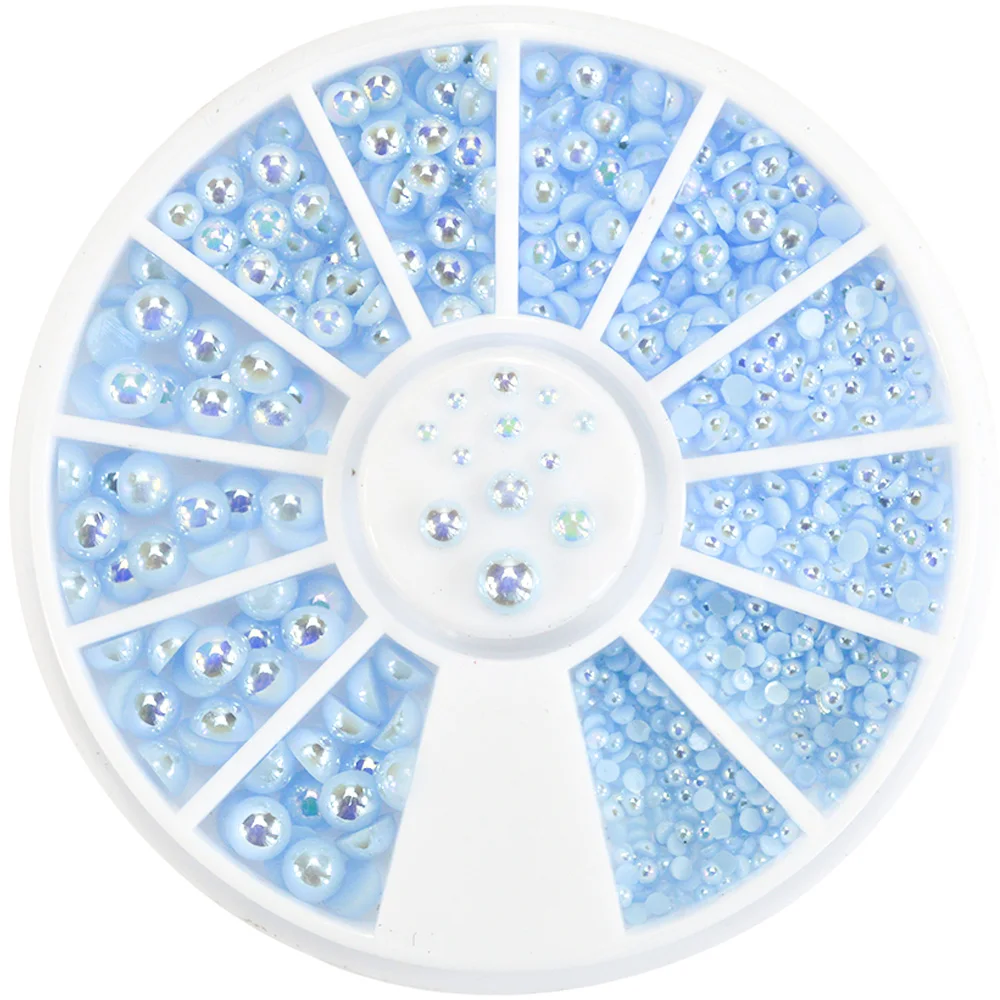 1 шт. жемчужина для ногтей AB Блестящий светло голубой горный хрусталь дизайна