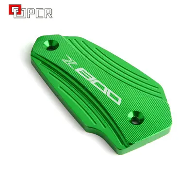 Motorcycle CNC Front& Rear brake Fluid Cylinder Master Reservoir Cover Cap Black For KAWASAKI Z800 z 800 2013 - Цвет: front Green