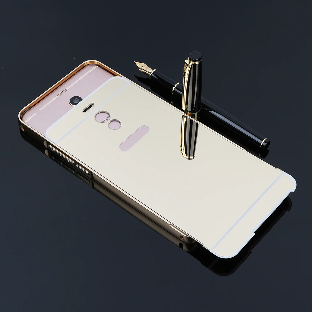 Модные Роскошные зеркальные чехлы из розового золота для Meizu m6 note, алюминиевая металлическая рамка, задняя крышка для Meilan Note 6 5,5 дюймов
