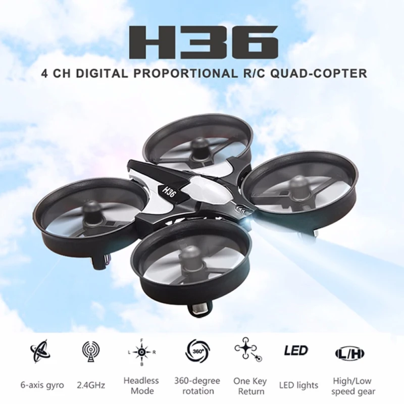 H36 мини Дрон 2 4G 6 Axis RC микро Квадрокоптеры скорости с безголовым режимом один ключ