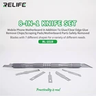 Набор ножей RELIFE 8 в 1, для мобильный телефон, материнская плата, BGA PCB Чип, IC ремонт, дегумационный скребок с лопаткой