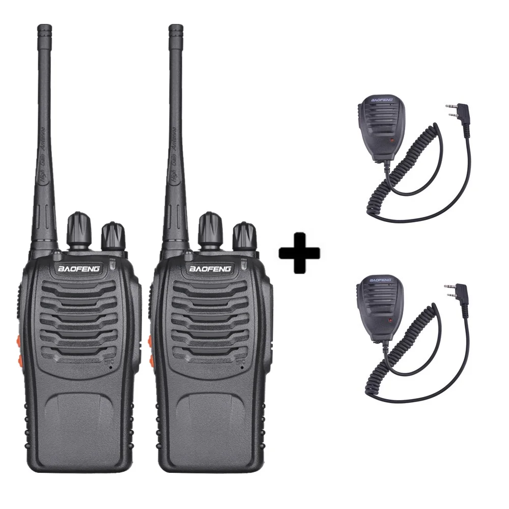 Add mic speakers 2 шт. Baofeng bf-888S портативная рация портативная радио для отеля коммуникатор портативный приемопередатчик Cb радио BF 888S станция - Цвет: Add mic speakers