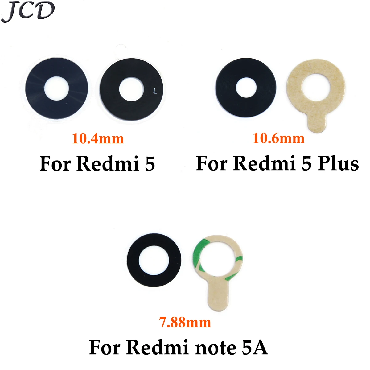 JCD задняя камера стеклянная крышка объектива с наклейкой для Xiaomi Redmi 5 5 Plus 5 Plus для Redmi note 5A корпус телефона запасные части