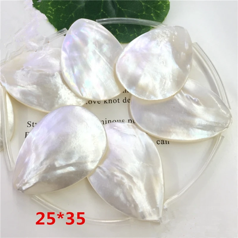 100 шт./лот пробуренных белый Природный груша Mother of Pearl бусины Teardrop Перламутр для
