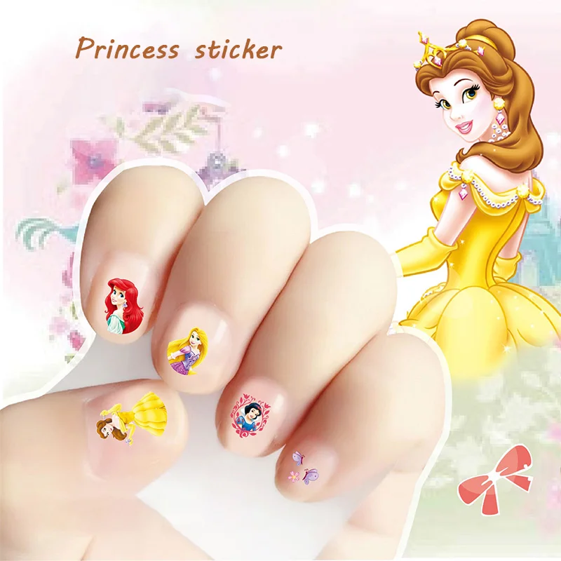 10 листов/партия, Анна, Эльза, София, принцесса, детские наклейки для ногтей, наклейки для дизайна ногтей, макияж, ролевые игры, красота, модные подарочные игрушки