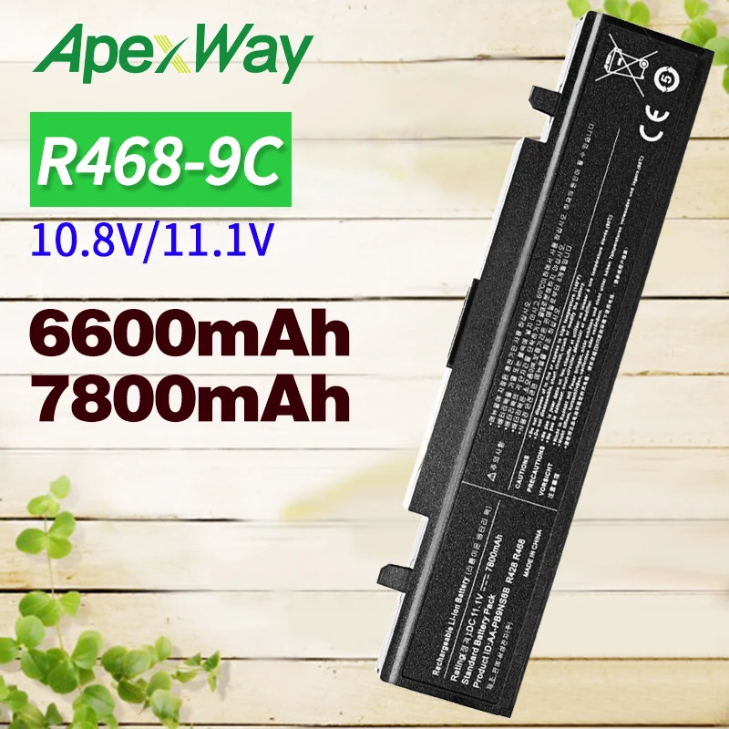 6600mAh 11,1 v аккумулятор для SAMSUNG AA-PB9NS6B AA-PB9NC6B AA PB9NC6B R468 R458 R522 R580 R540 R530 R519 pb9nc6b np350v5c np350e5c
