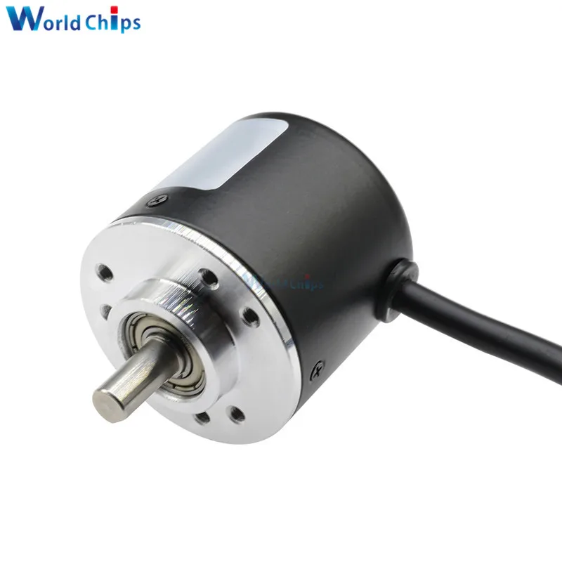 dc 5 24v 360600 p r photoelectric incremental rotary encoder ab two phases 6mm shaft for game steering wheel free global shipping