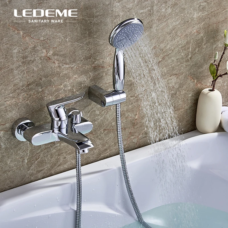 LEDEME смеситель для ванны набор душа латунный душ тела с низким давлением насадка