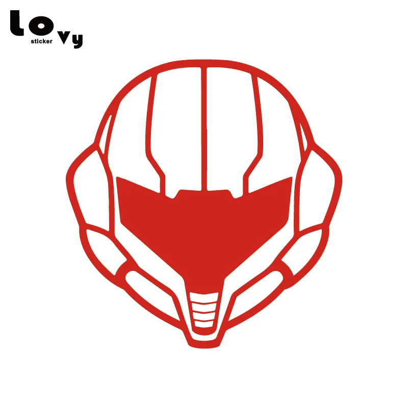 Metroid Samus Head шлем Виниловая наклейка для автомобиля мультфильм персонаж Наклейка