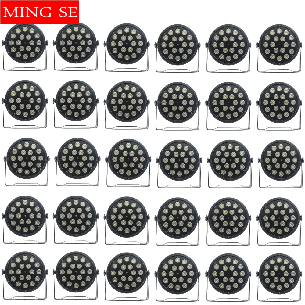 30 шт./лот 18x10 Вт плоский светодиодный прожектор 18*10 RGBW 4в1 Par DMX512 контроль дискотека