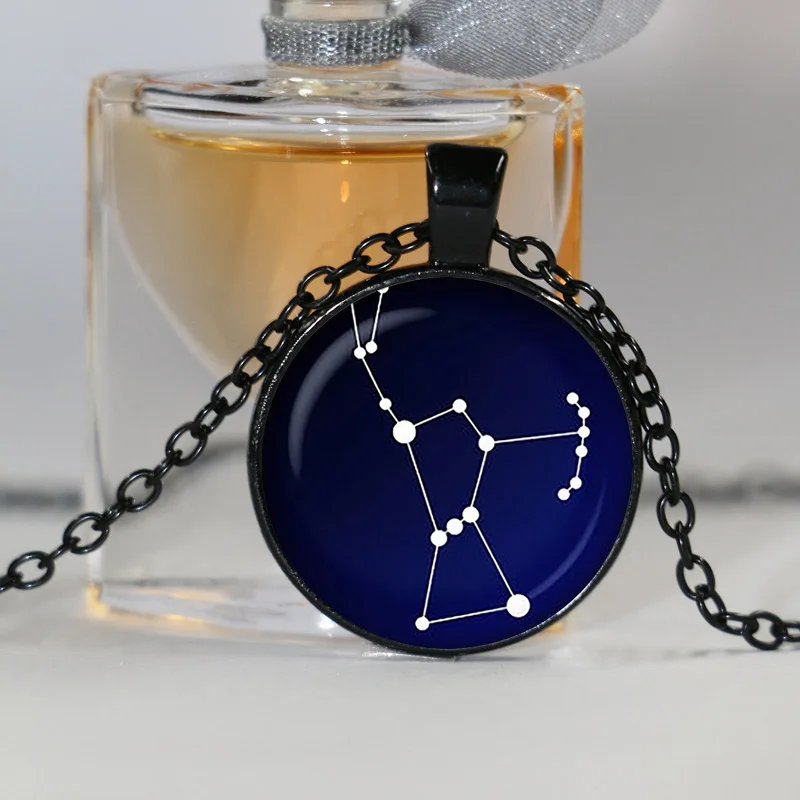 Orion Созвездие стеклянная подвеска. Ожерелье с ночным небом. Звезды астрономия