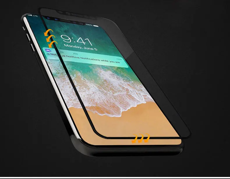 Закаленное 3d-стекло для iPhone X полноэкранная Взрывозащищенная защитная пленка |