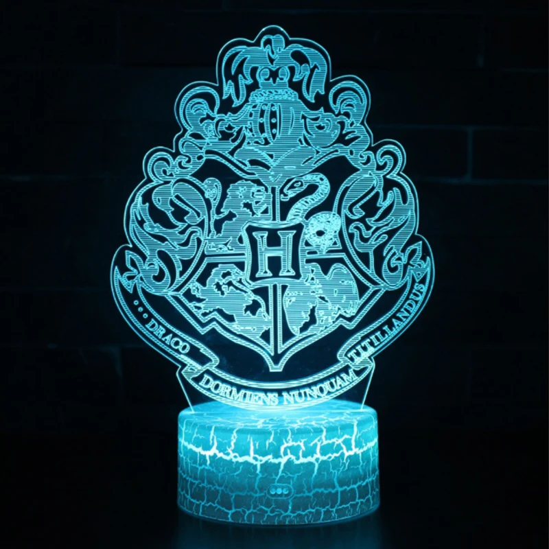 Волшебная школа mark 3D лампу игра светодиодный Ночной светильник 7 цветов изменить