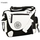 Сумка на плечо Kuroshitsuji из искусственной кожи и холста, школьный портфель через плечо в стиле аниме Черный Дворецкий, мессенджер