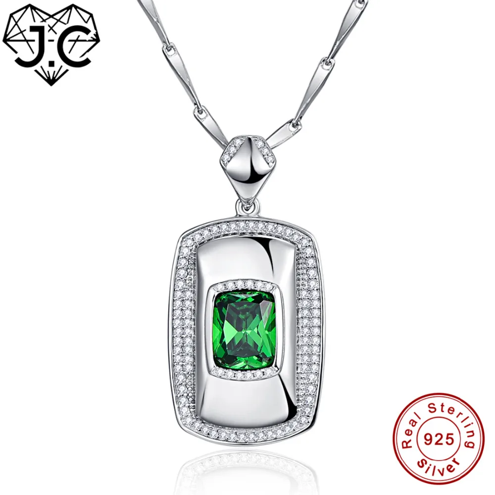 Ожерелье из серебра 925 пробы с изумрудом и танзанитом|pendant|fine jewelry |