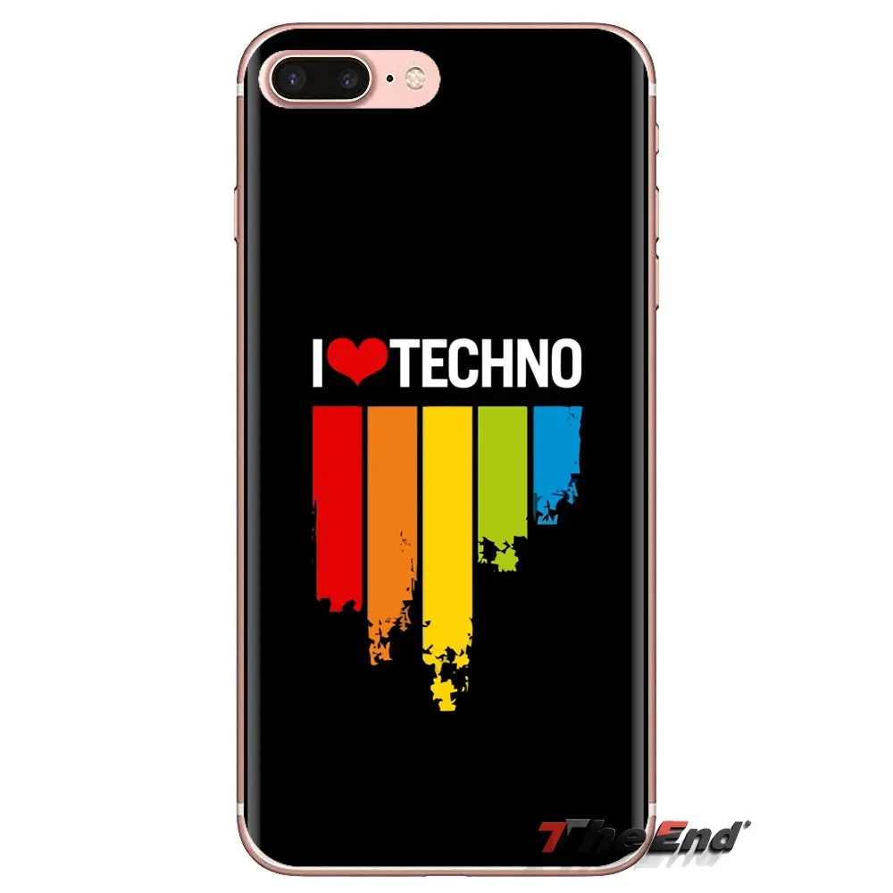For Xiaomi Redmi 4A S2 Note 3 3S 4 4X 5 Plus 6 7 6A Pro Pocophone F1 I Love Techno technology Music Art Silicone Phone Skin Case |