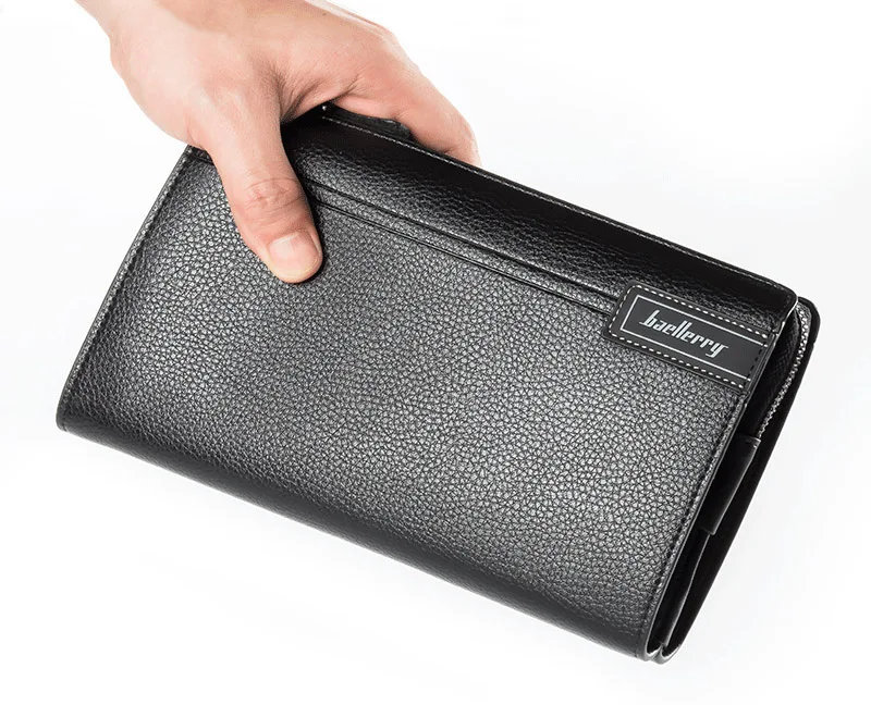 Известный бренд кошелек мужской кожаный бумажник Для мужчин Натуральная кожа клач мужской клатч из натуральной кожи длинный Кошелек большой мужские кошельки на молнии Кошелек для монет мелочи кошелёк мужское портмоне