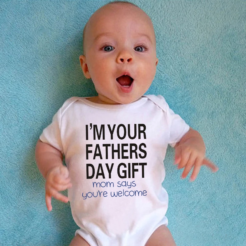 Fathers Day на зиму для новорожденных и малышей одежда маленьких мальчиков девочек