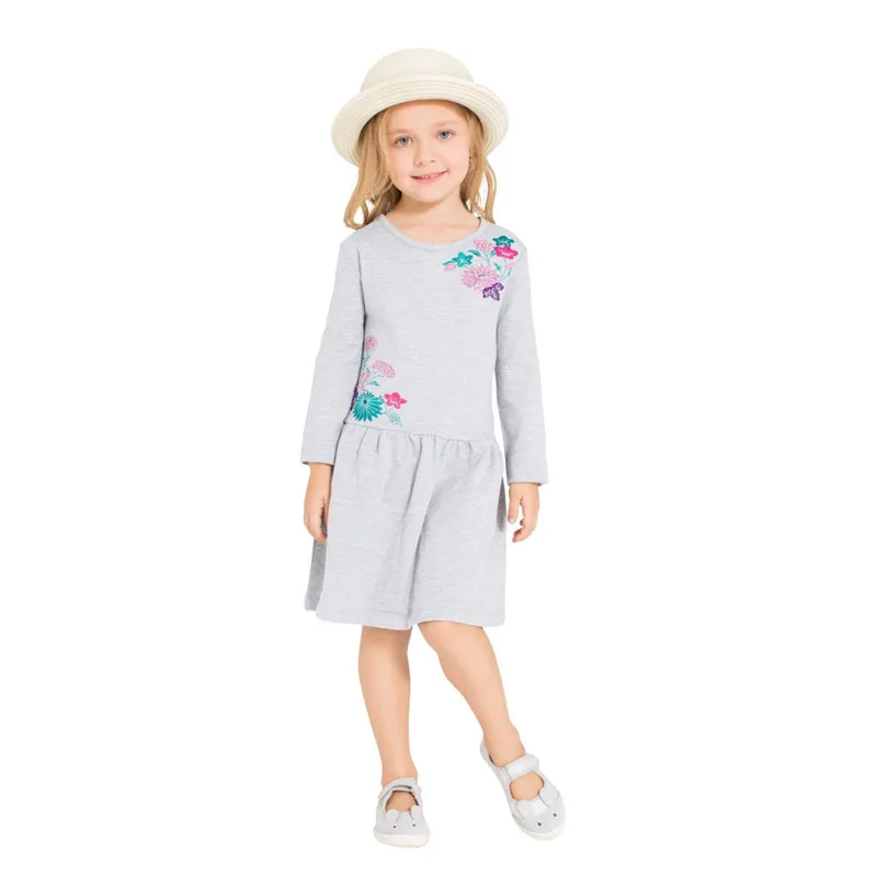 Little Bitty baby girls novelty cartoon dresses with printed Dragon knight castle kids long sleeve autumn clothing | Детская одежда и