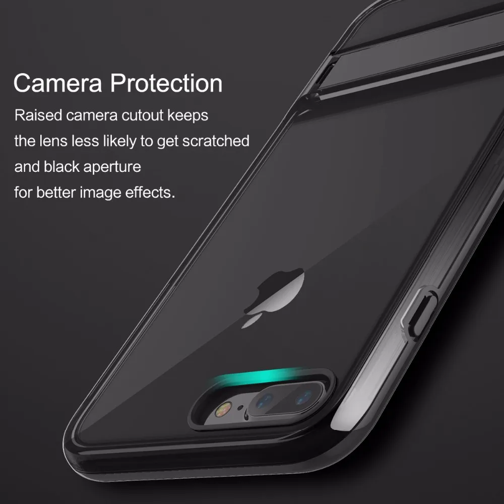 Чехол Rock для iPhone 7, 7 Plus, серия Royce, с подставкой, TPU+ PC, прозрачный чехол для телефона, для iPhone 7 Plus, чехол для телефона, роскошный