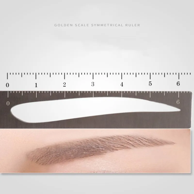 Инструмент для перманентного макияжа бровей из нержавеющей стали|eyebrow stencil