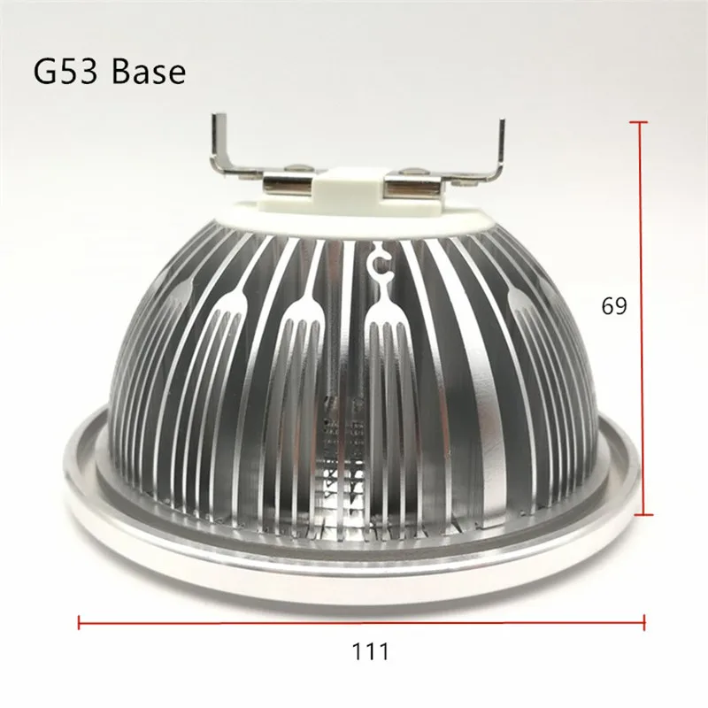 15 W GU10 Светодиодный прожектор QR111 затемнения удара светодиодные лампы G53 пятно