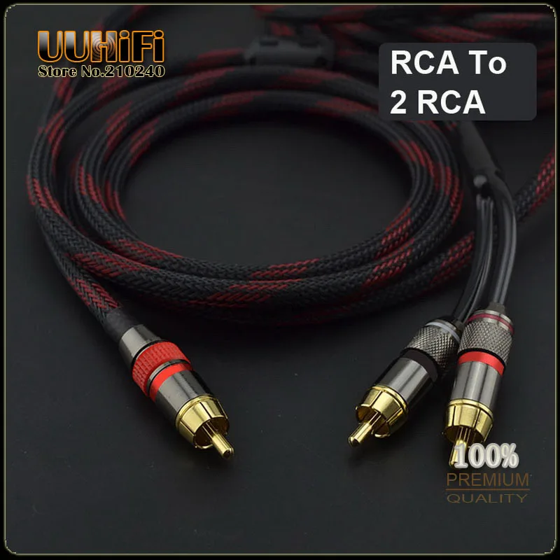 U110 Hi Fi RCA Y Кабель адаптер кабель для сабвуфера 1 в 2 аудио кабель|Кабели VGA| |